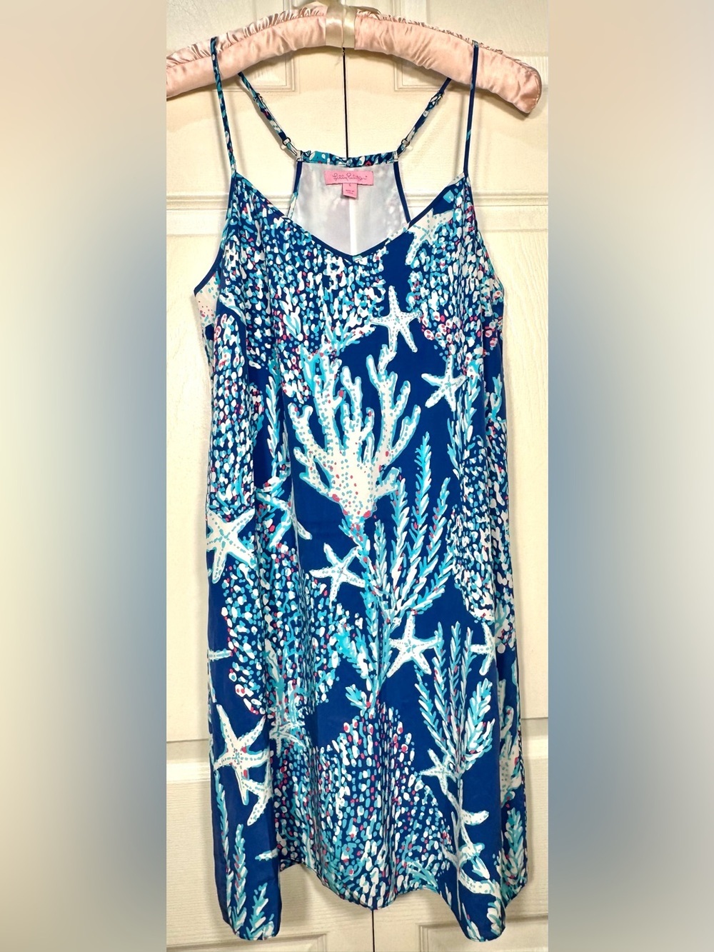 Lilly Pulitzer Dusk Silk Slip Dress – Good Reef Print – Size Small EUC